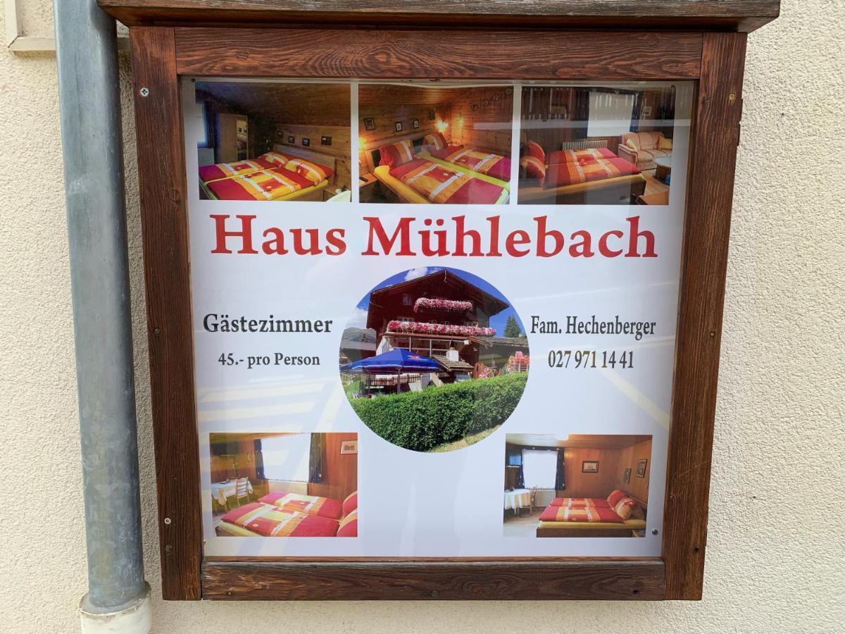 Hotel Haus Muehlebach Ernen Exteriér fotografie